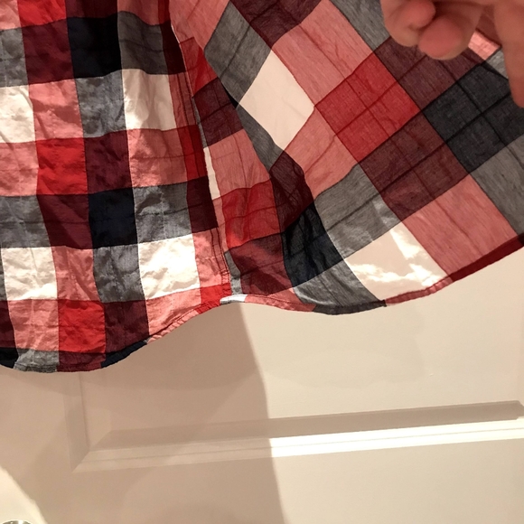 Eddie Bauer sleeveless blouse gingham cotton vest - Picture 6 of 8